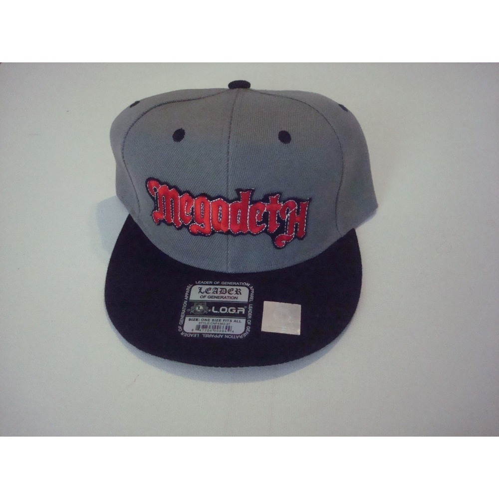 MEGADETH METAL SCRIPT  SNapback‎  BEACH Y2K 00s  HAT CAP VINTAGE DEADSTOCK P3